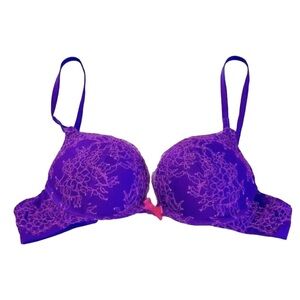 Victorias Secret Purple & hot pink Bombshell Bra 34DD